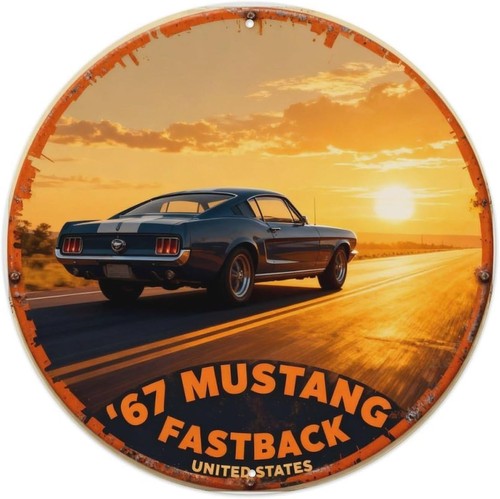 Mustang fastback tin metal - mustang,